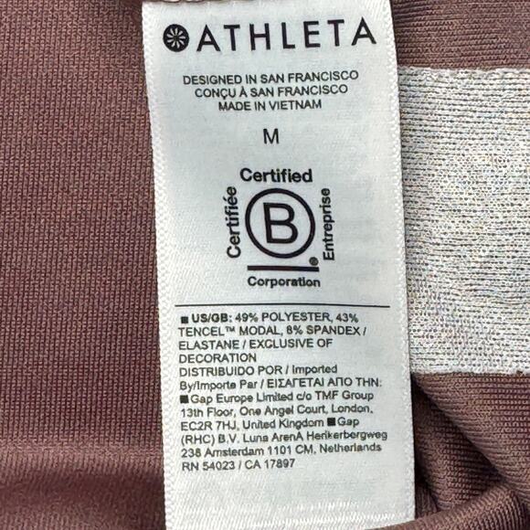 Athleta Seasoft Sweatshirt Womens Sz M Crew Neck Smoky Rose Tencel Athleisure - Picture 7 of 10